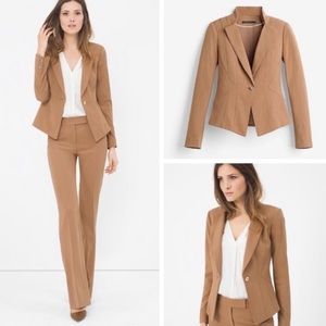 White House Black Market Heathered Seasonless Sandalwood Jacket 8